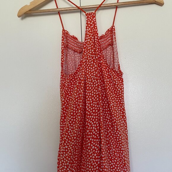 Orange Flower No Boundaries Racerback Spaghetti Strap Top Size S 🍊 🌼 🧡 - Picture 6 of 11